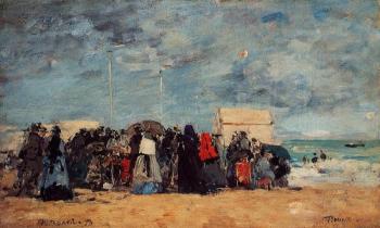 尤金 佈丹 Trouville, Beach Scene 尤金 佈丹 Trouville, Beach Scene